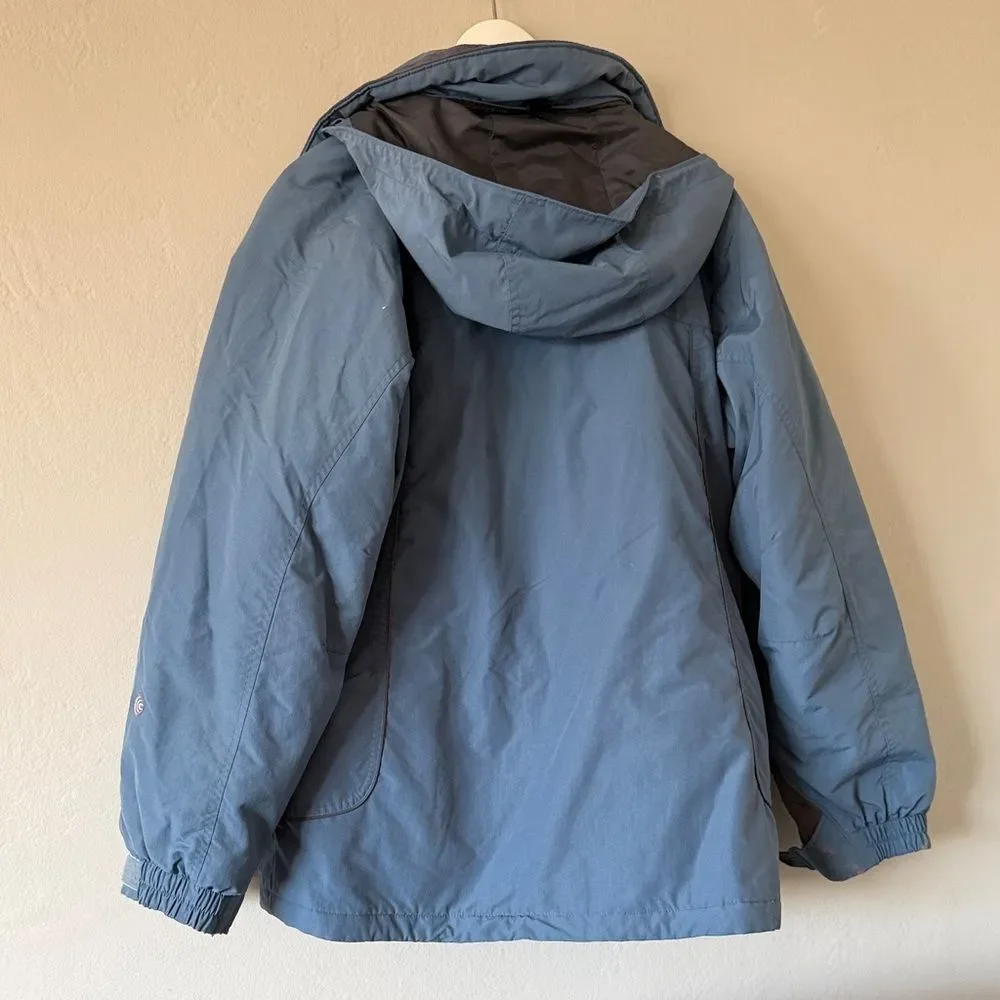 Columbia Men's Slate Blue Hooded Ski Jacket - Insulated Snow Coat Medium